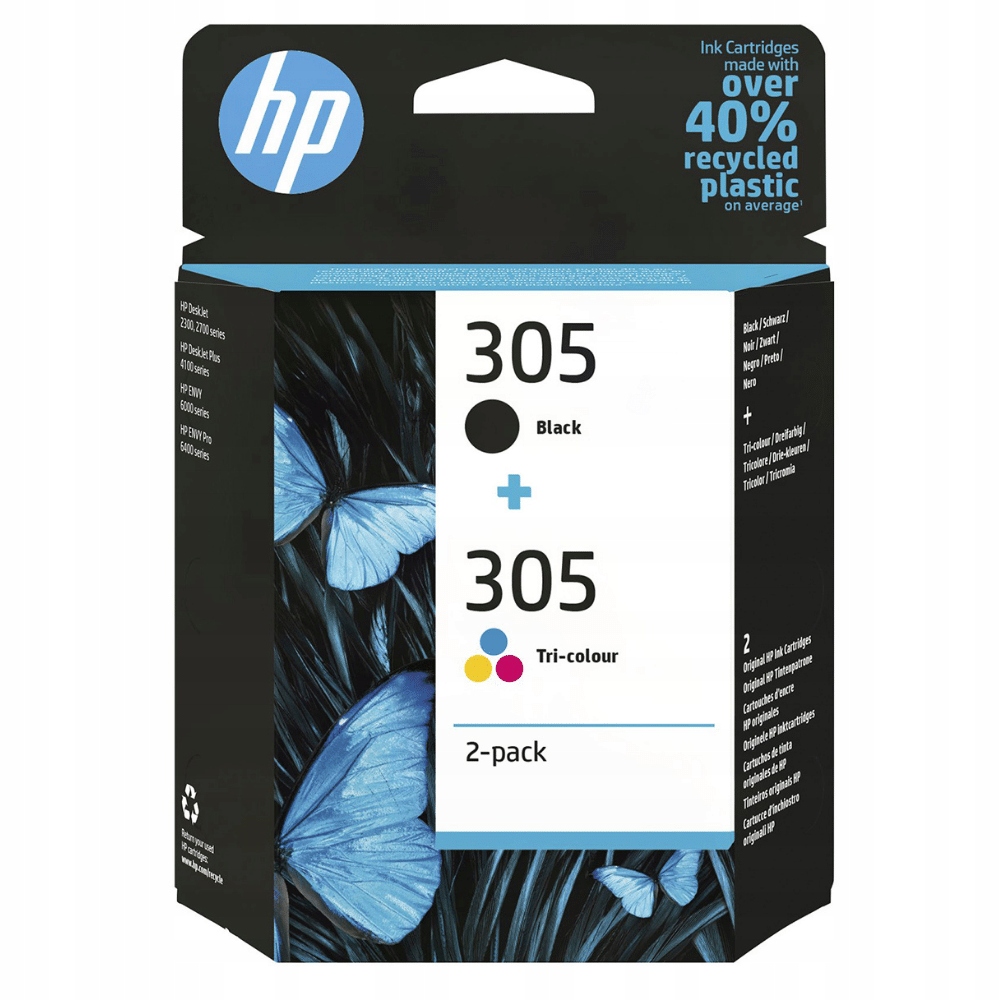 

2-pak Hp 305 Tusz 6ZD17AE DeskJet Plus 4110 4120
