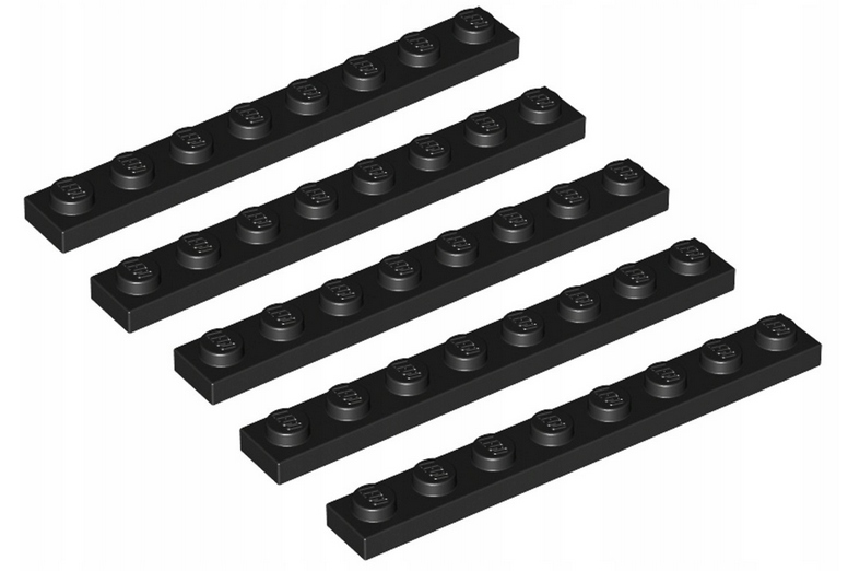 

Lego płytka 1x8 czarny 346026 3460 5szt