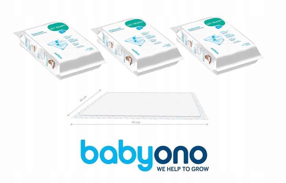 ZESTAW Podkłady higieniczne do przewijania 40x60cm 3 PAK x 10 szt.