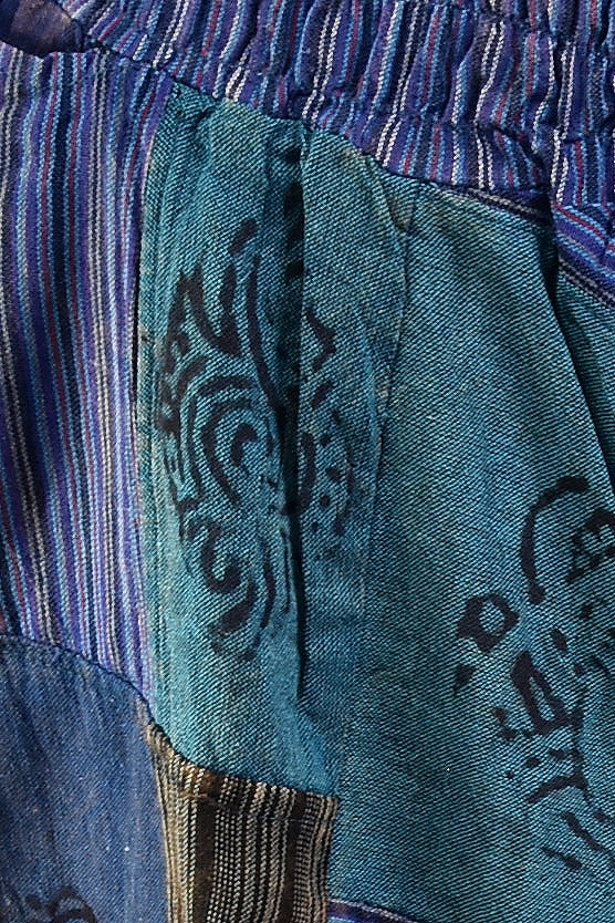 Szarawary NEPAL Alladynki SZEROKA GUMA patchwork Kolor wielokolorowy