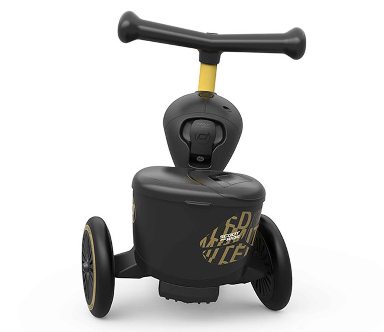Scoot & Ride Highwaykick 1 Jeździk i hulajnoga 2w1 +kask XXS-S Black&Gold Marka Scoot and Ride