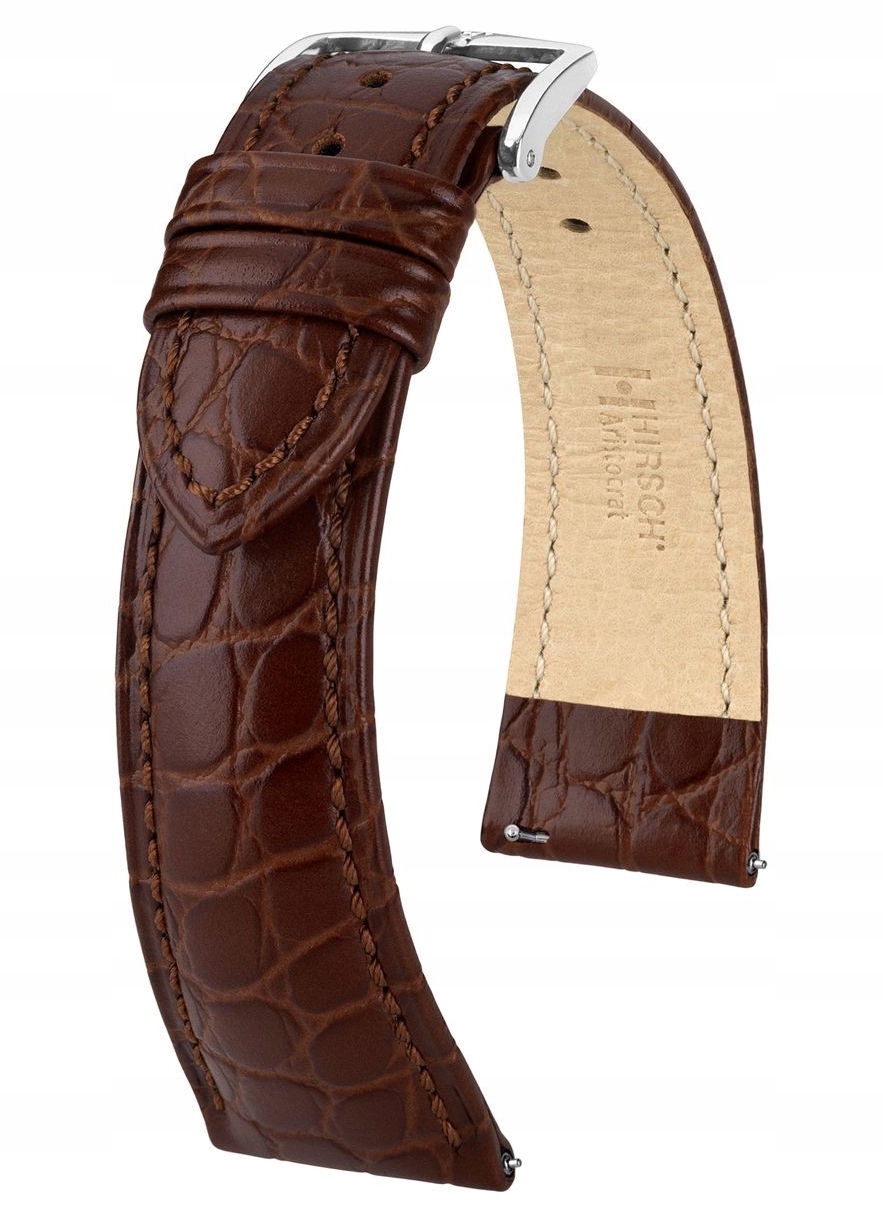 Hnědý Kožený Řemínek Pro Hodinky Hirsch Aristocrat L 18 mm