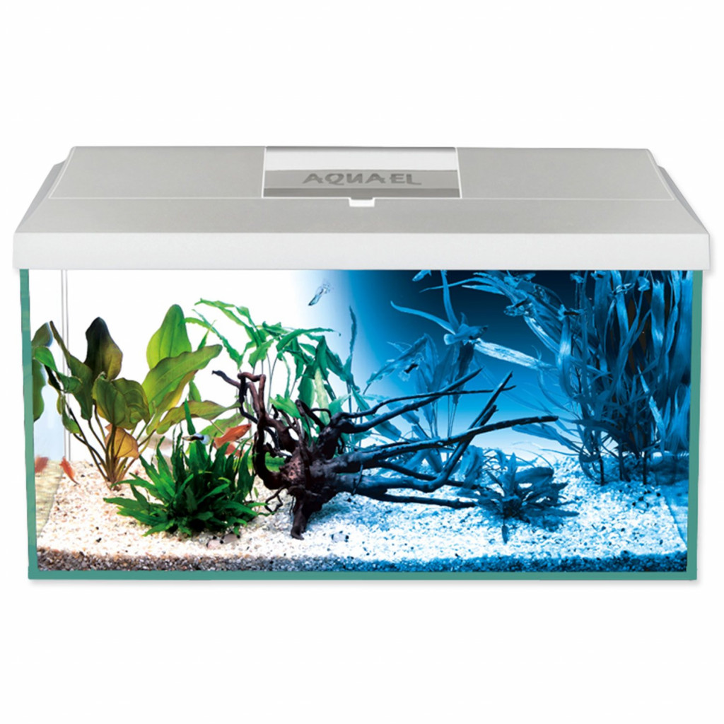 Levně Akvarijní set Aquael Leddy Led Day & Night bílý 60x30x30cm 54l