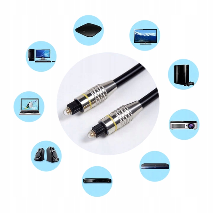 KABEL PRZEWÓD OPTYCZNY TOSLINK AUDIO DIGITAL CYFROWY POZŁACANY 3M Kod producenta OPTICAL-CABLE-3M-FAT-ST