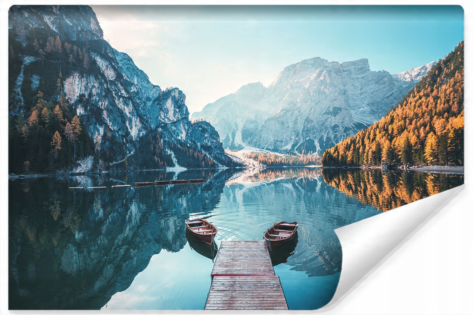 

Fototapeta Łódki Jezioro Góry Krajobraz 3D 135x90