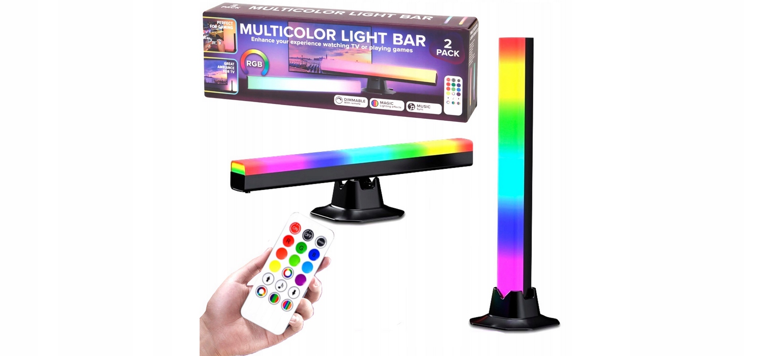 ZESTAW SŁUPKÓW LED AMBIENT RGB MULTICOLOR BAR SET PILOT