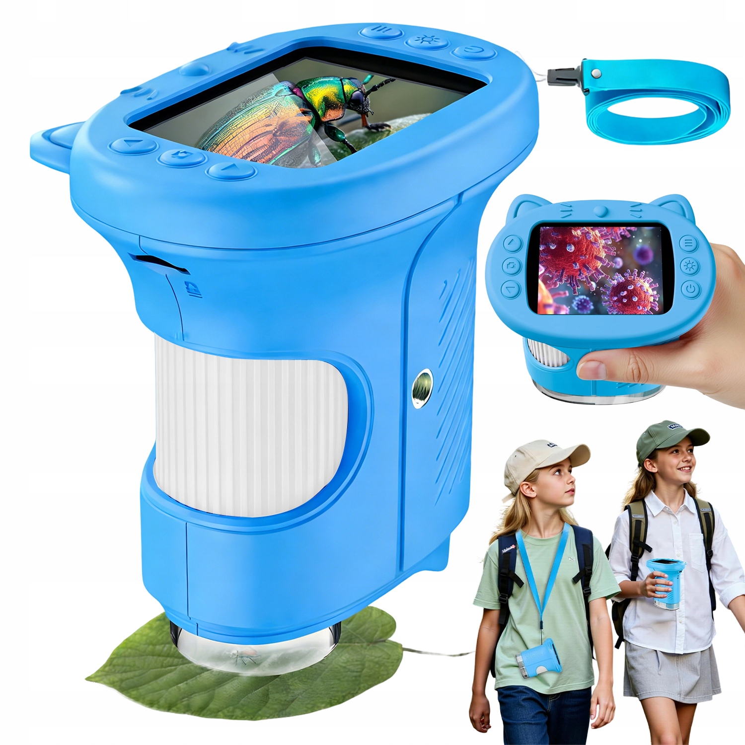 Digitální Optický Led Mikroskop Hd Usb Přiblížení 1000X Pro Děti Sada