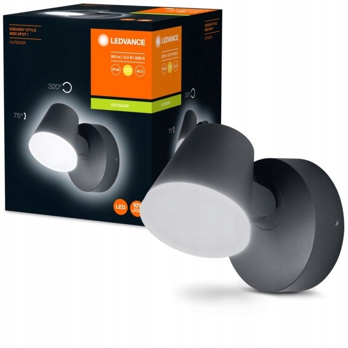 Ledvance Led zahradní nástěnná lampa, pohyblivá, 13 W