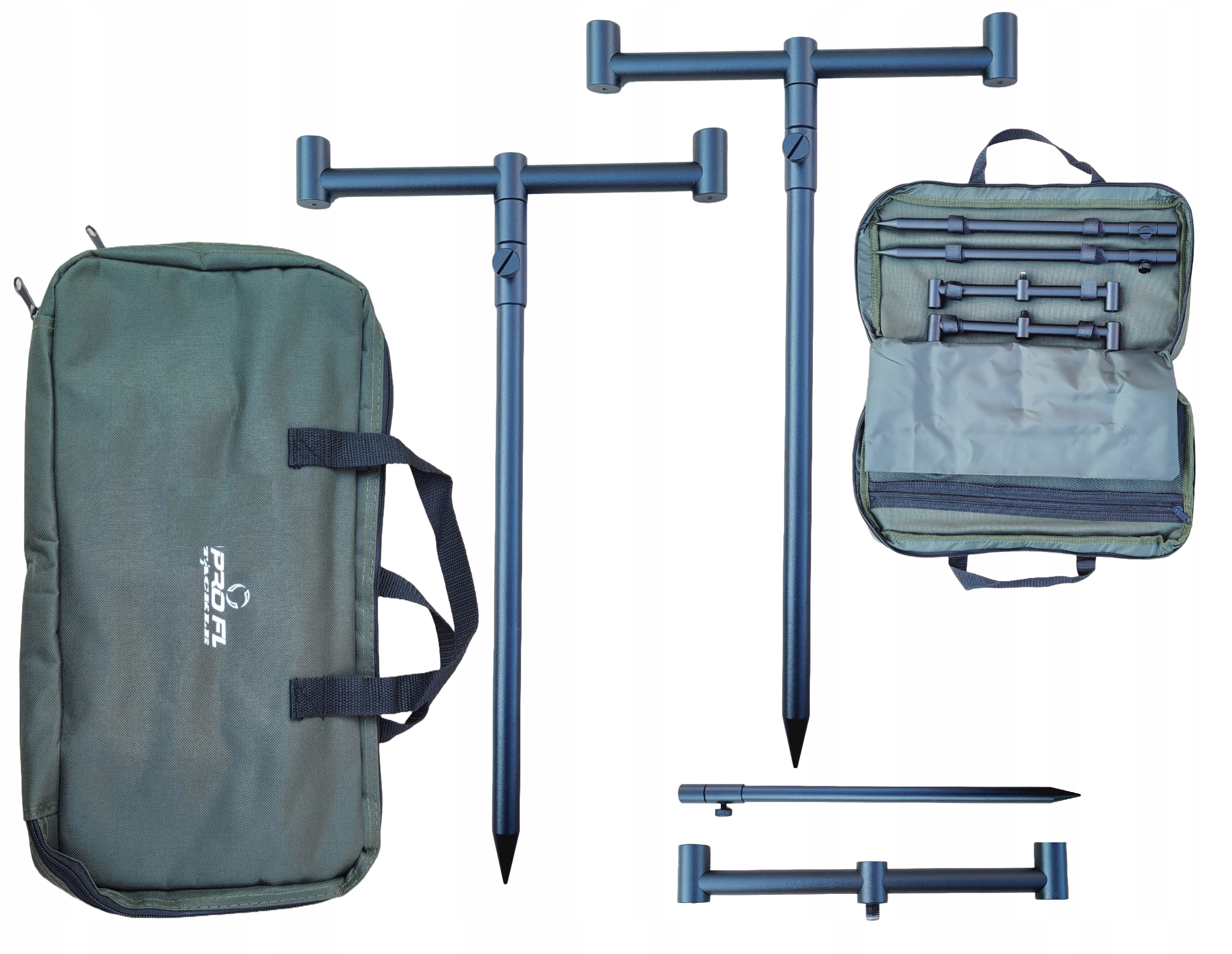 Zestaw stojaków podpórka na 2 wędki 2x Buzz Bar Pokrowiec