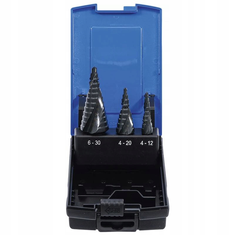 Sada stupňovitých vrtáků Ø 4-30 mm 3 ks Bgs 1945