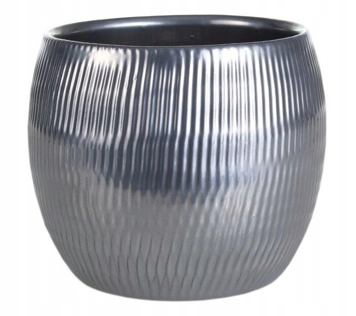 

Osłonka Ceramiczna Doniczka Na Kwiaty Srebrna 13CM