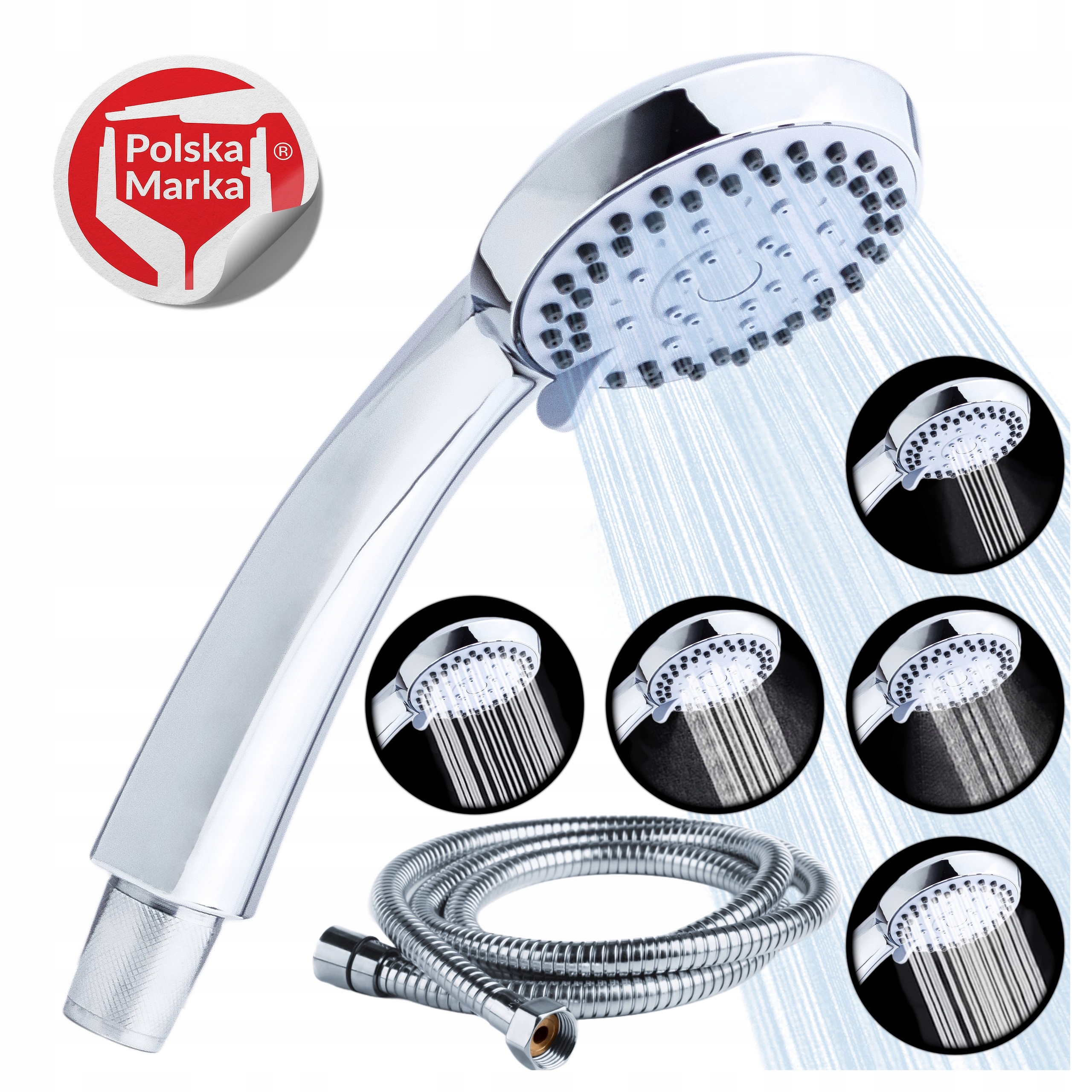 Sprchová Hlavice 5 Režimů silná hadice ocelová Sotbe