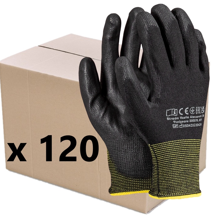 Rękawice Rękawiczki Robocze Ochronne Powlekane Poliuretanem Manualne Czucie