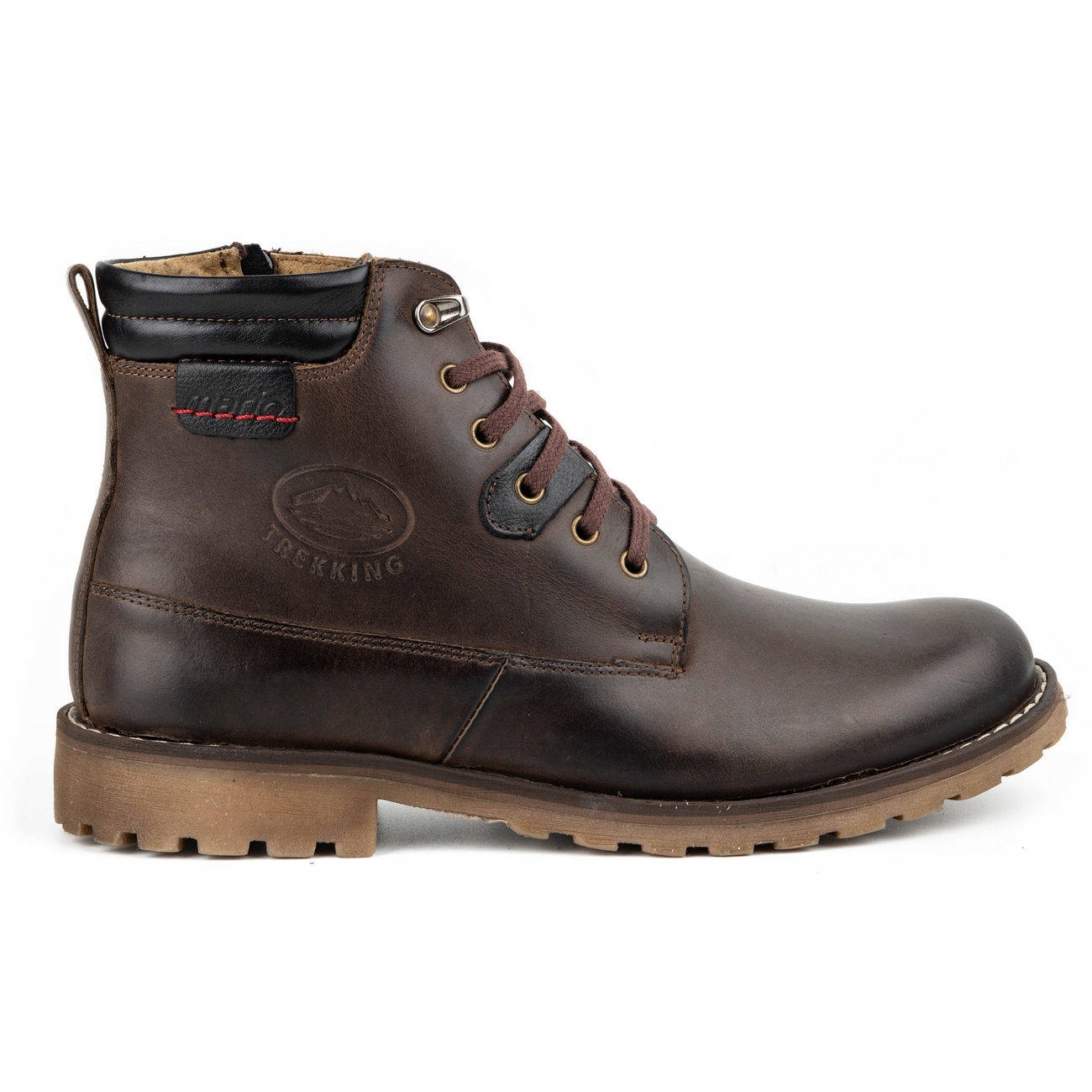 

Buty Zimowe Ocieplane Skóra 754 Ciemny Brąz 44