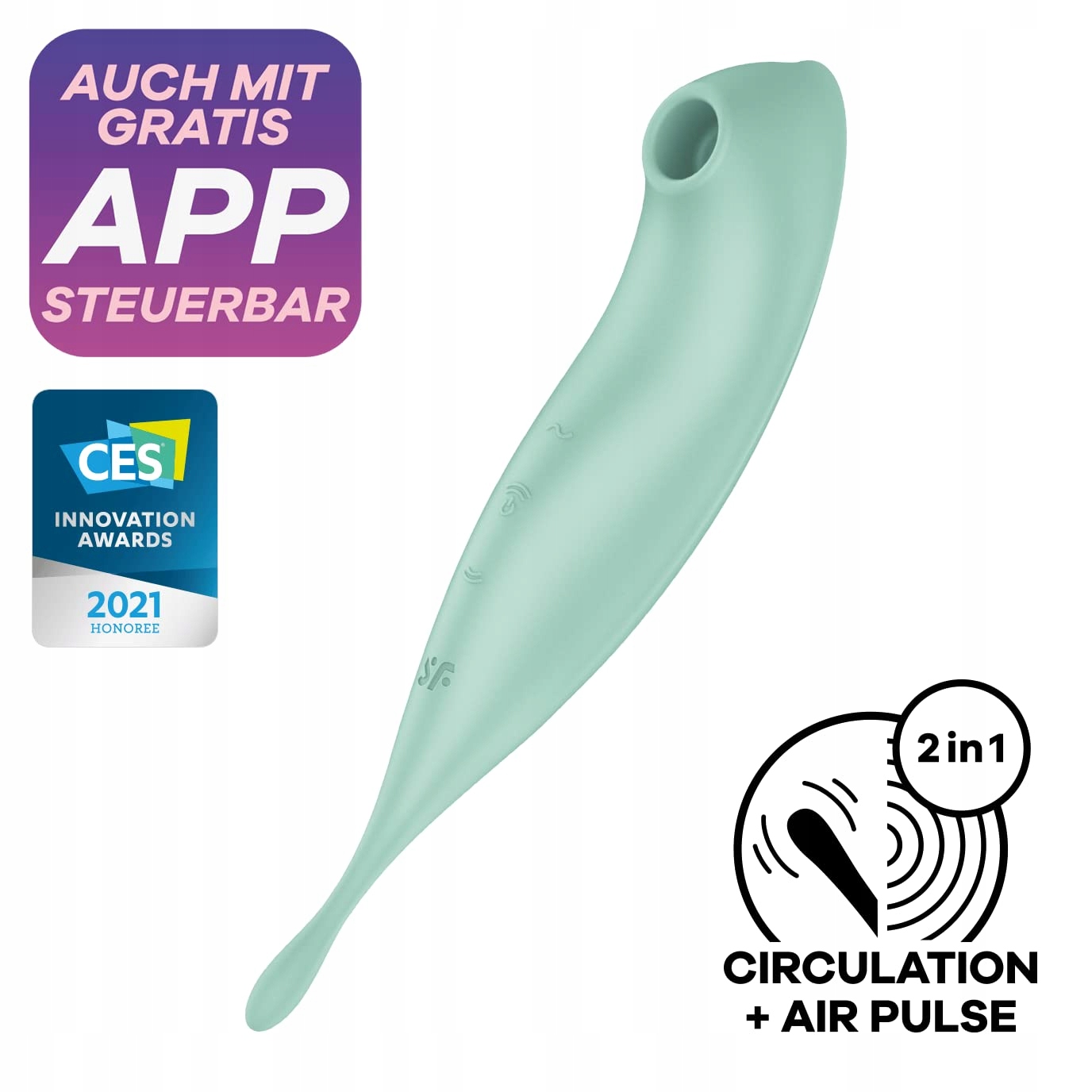 SATISFYER Twirling Pro Wibrator Klitoralny Silikonowy Bluetooth Aplikacja — miniatura 2