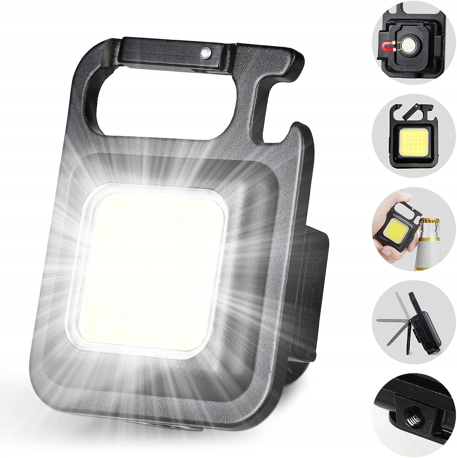 Mocna Mini Latarka Led Kieszonkowa Brelok Magnes