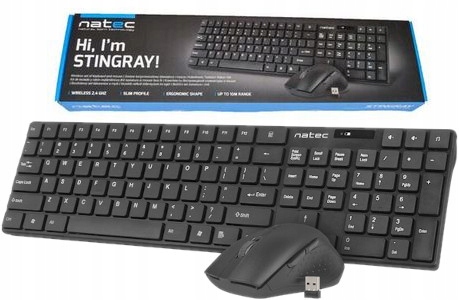 

Zestaw bezprzewodowy 2w1 klawiatura mysz Natec