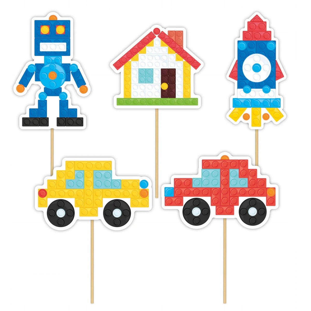 

Toppery na tort i babeczki klocki Lego 5szt