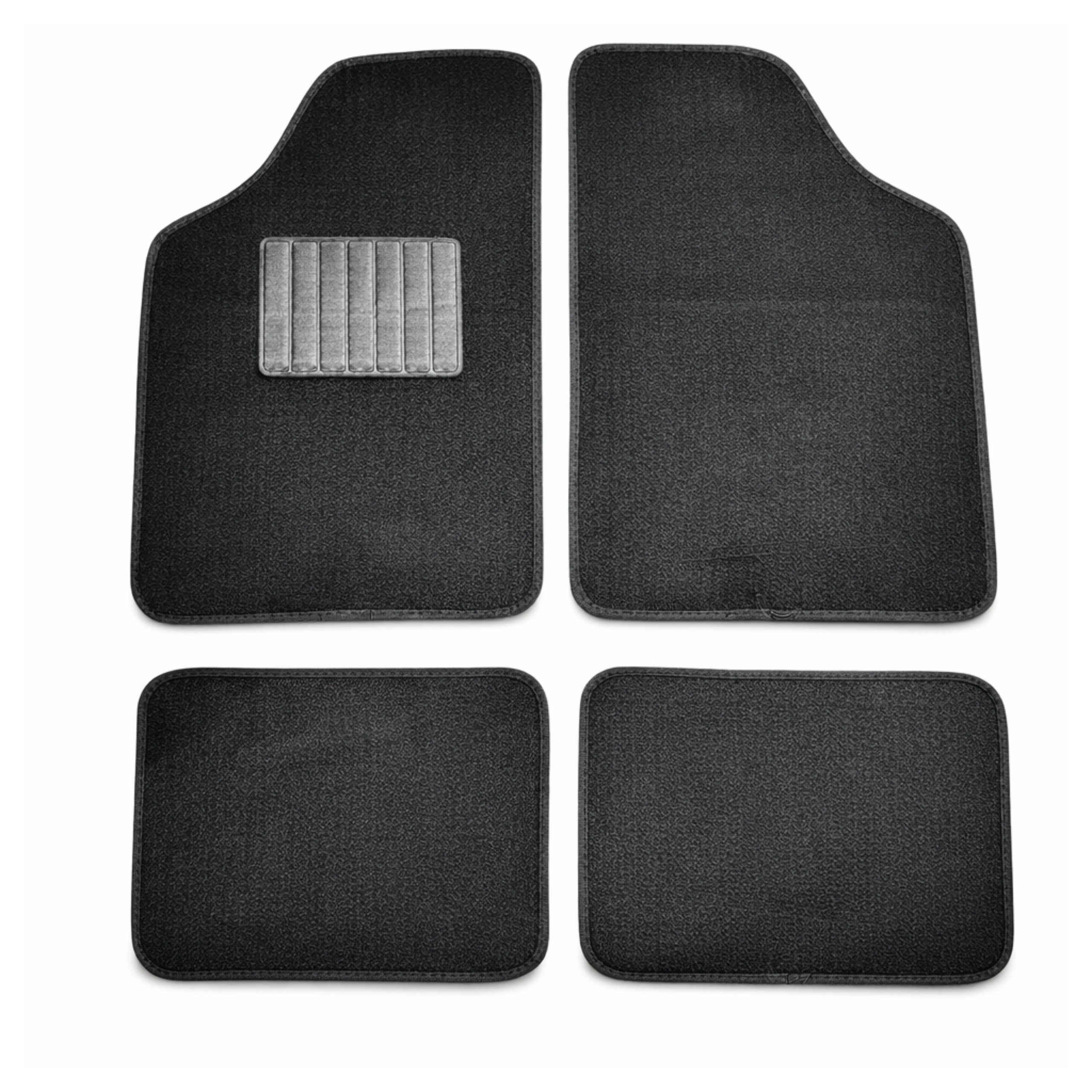 Dywaniki Samochodowe Welurowe Uniwersalne Komplet 4szt Czarne Materiałowe