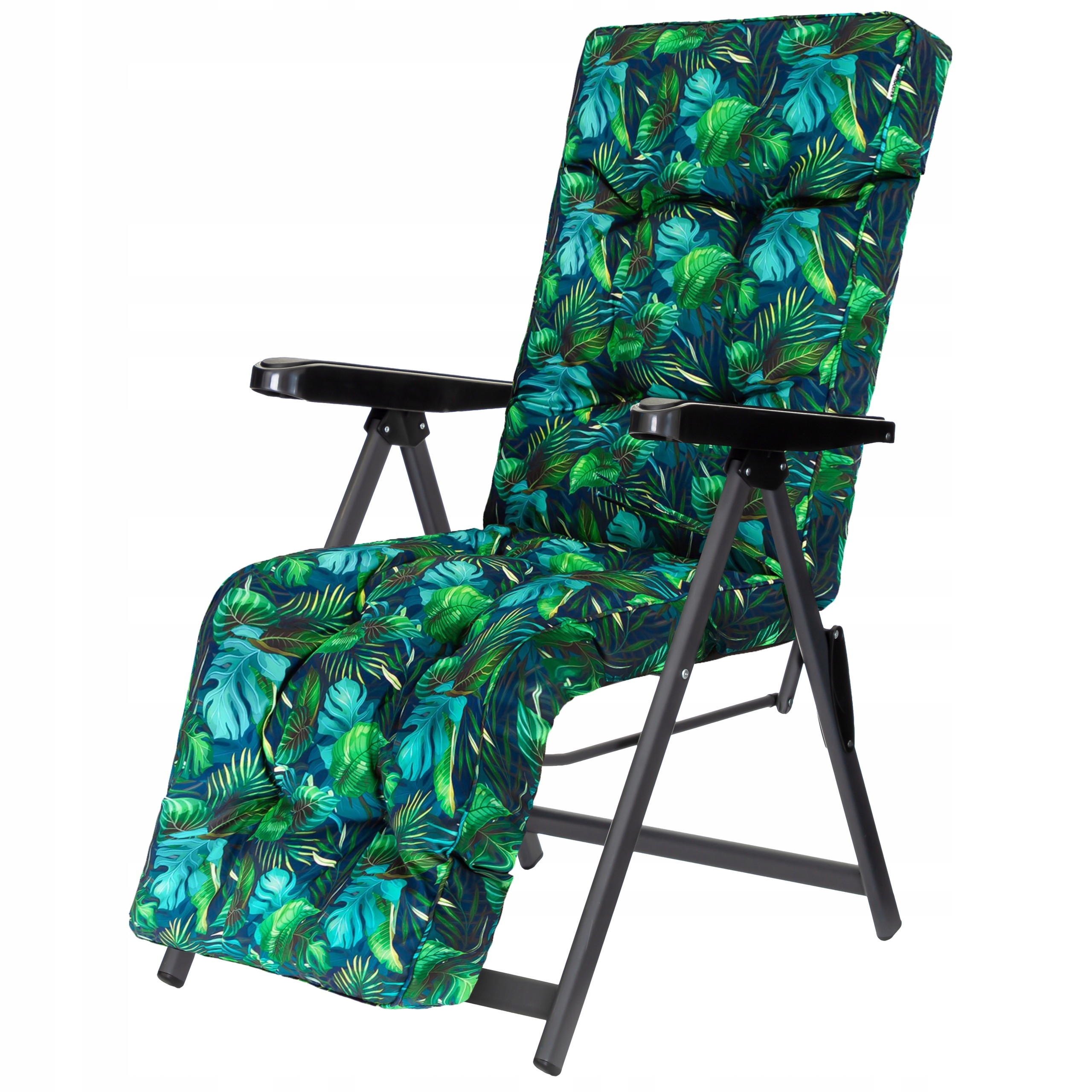 Skladací záhradný ležadlo s vankúšom plážové kreslo s reguláciou Hobbygarden