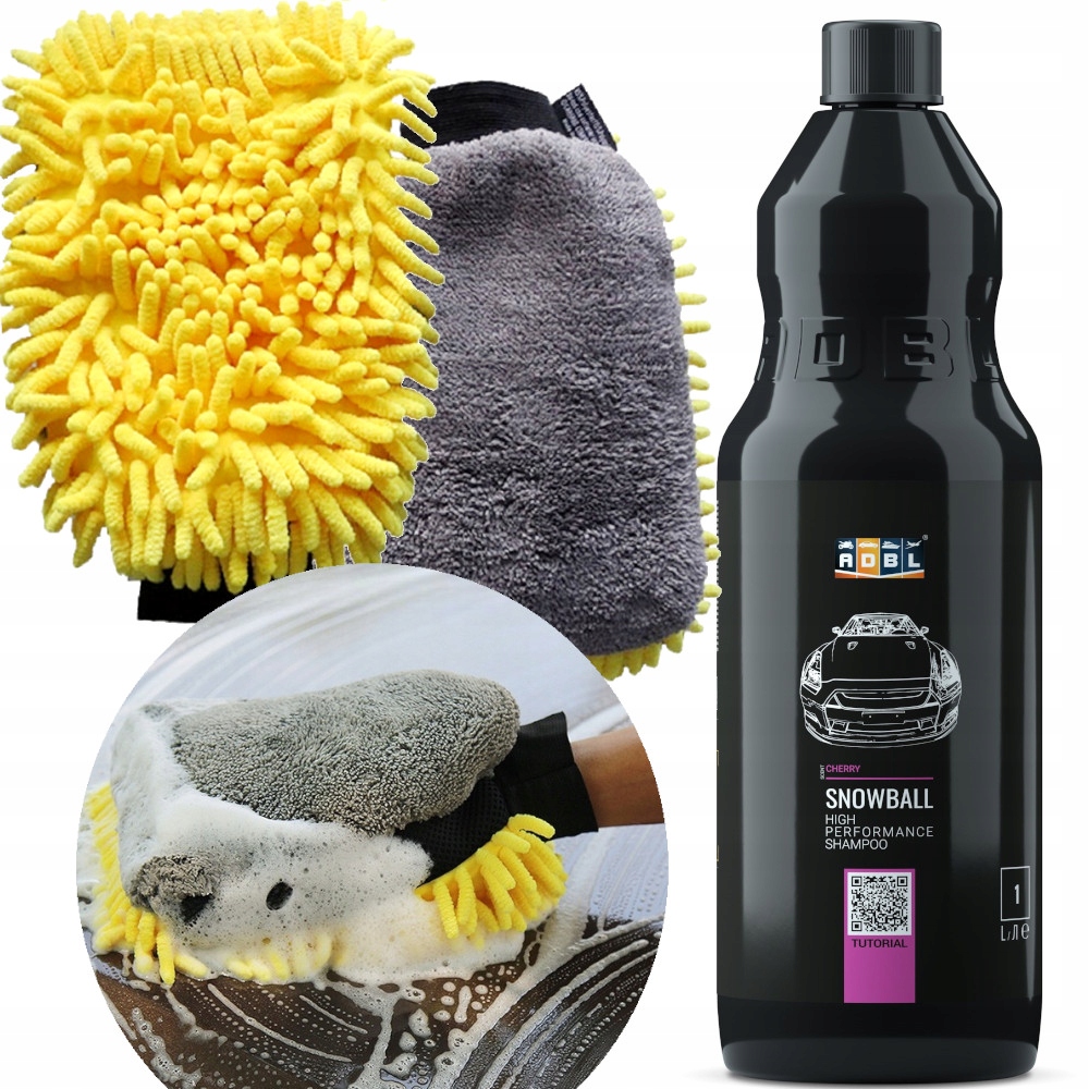 Adbl Snowball 1L Szampon Samochodowy +duża Rękawica Do Mycia Auta Samochodu