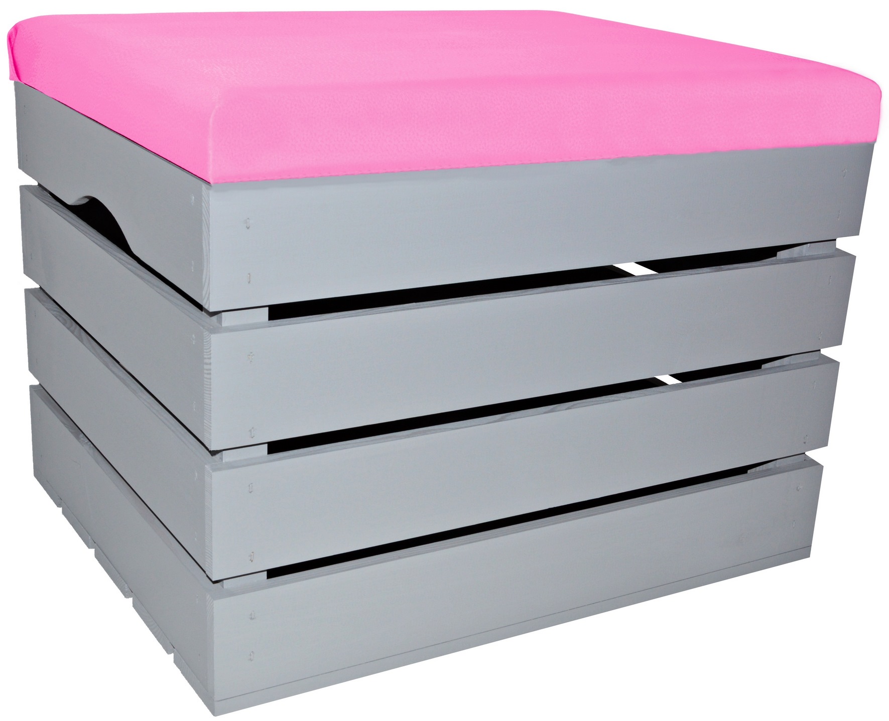 Taburet Dřevěná Kufřík Borovicová Skříň Úložný Prostor