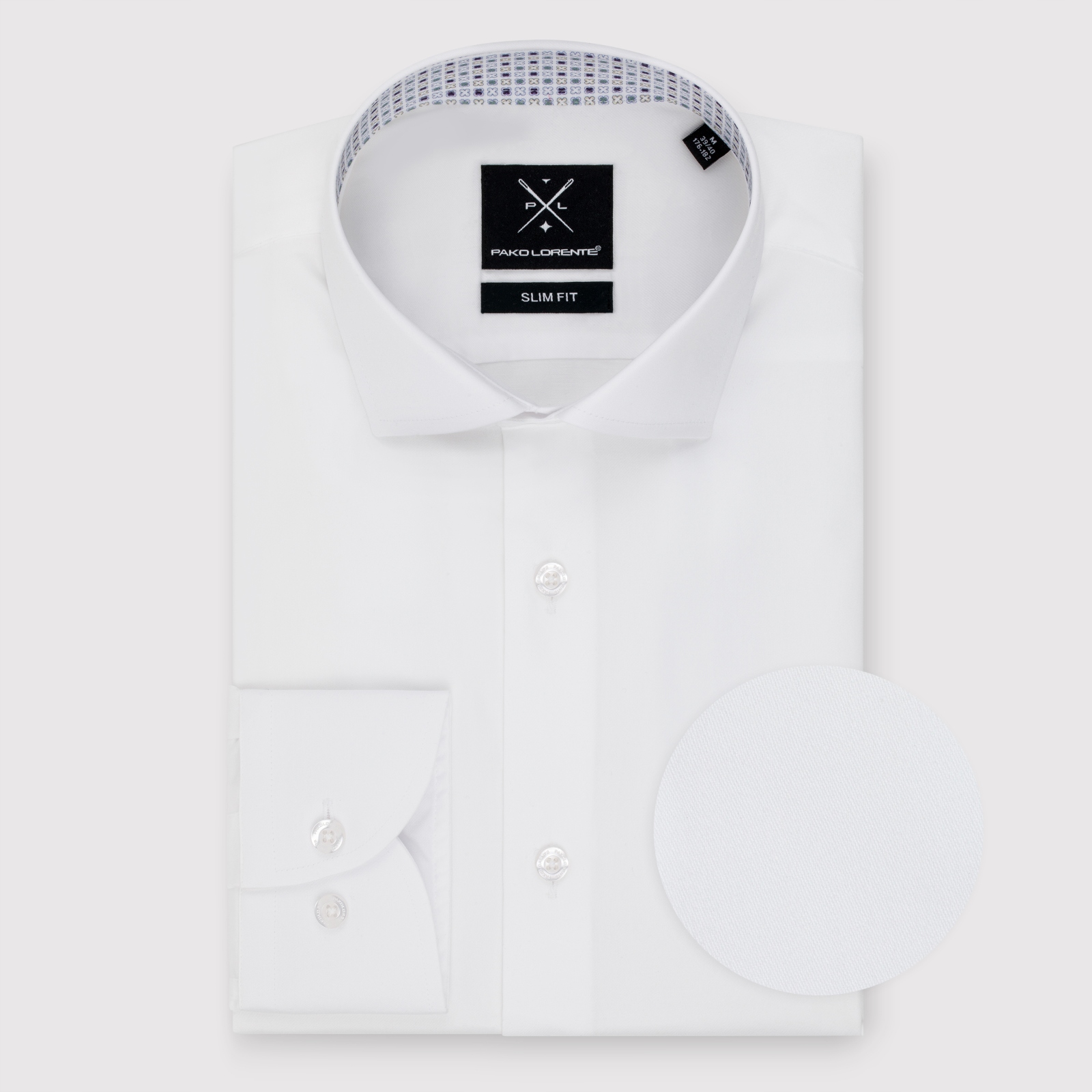 Bílá bavlněná pánská košile Pako Lorente vel 43-44/188-194