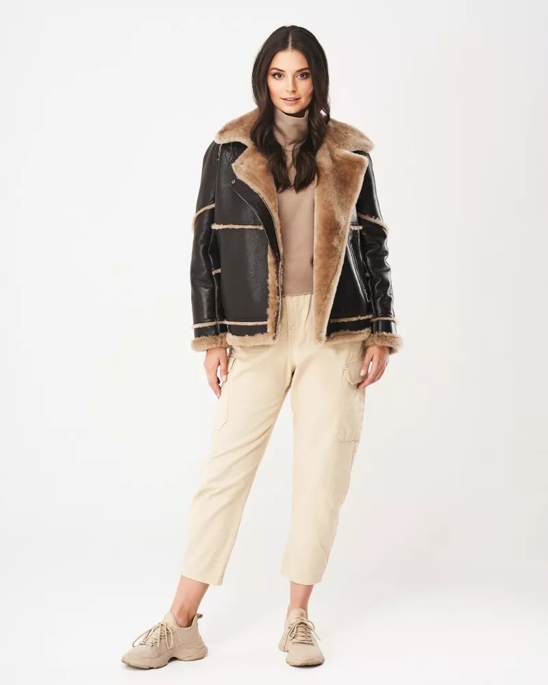 Kożuch damski Selena 3XL Rodzaj naturalne