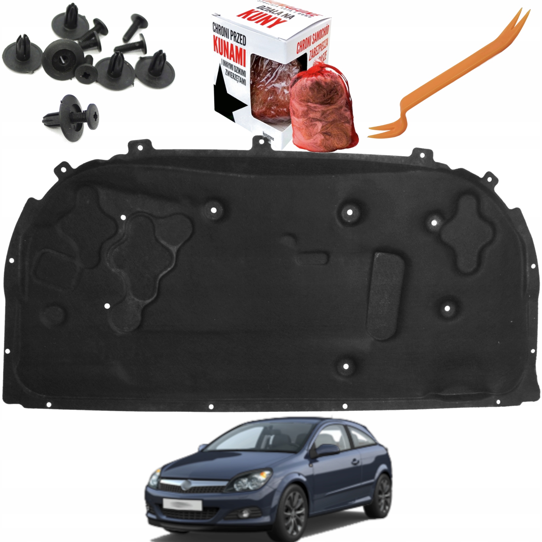 Ztlumení masky Izolace rohož Opel Astra H 04-14r Odstrašovač Stahovák