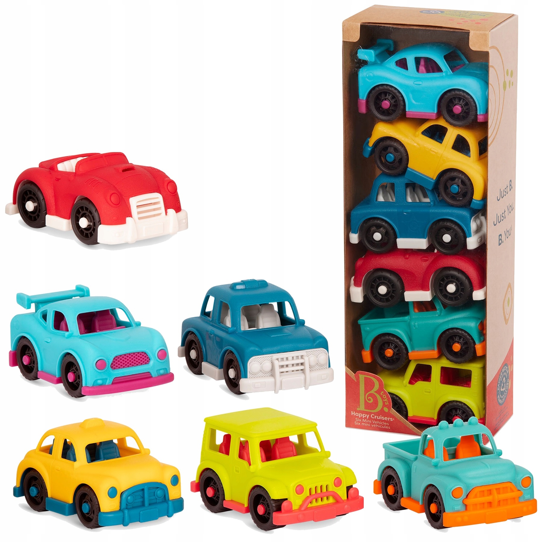 

B.toys Zestaw 6 Kolorowych Autek Happy Cruisers