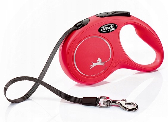 Levně Vodítko Automatické Pro Psa Páska Flexi New Classic S 5M Červená Silná