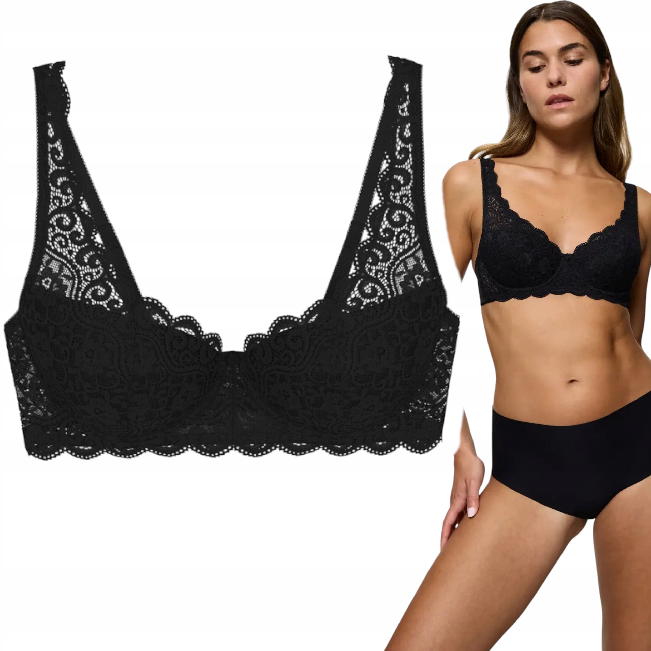 Podprsenka Triumph Amourette Whp Černá 70 D Vyztužená Krajková Podprsenka
