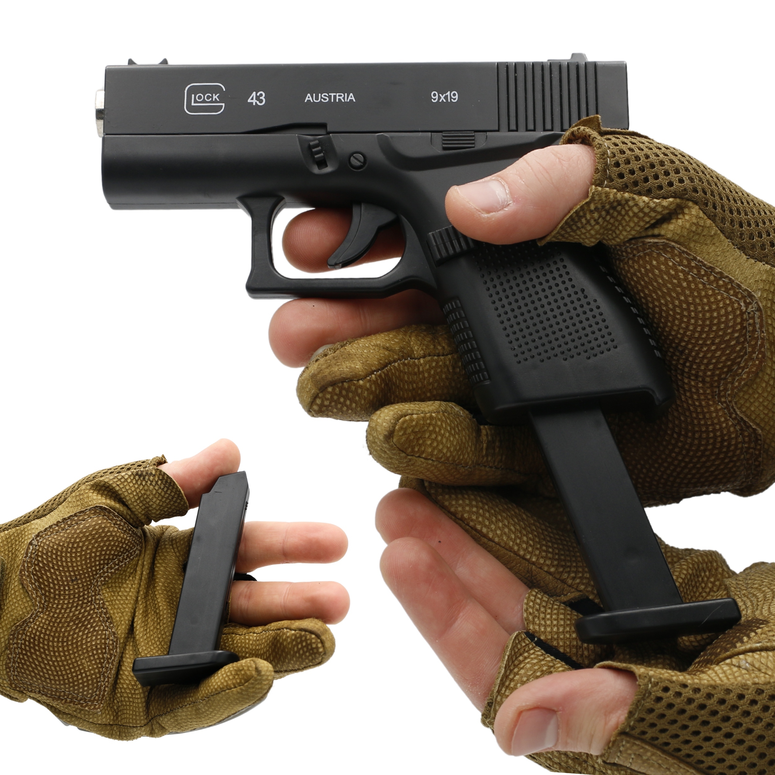 KUGLIČNI PIŠTOLJ KRATKA IGRAČKA GLOCK METAL METAL 6 mm + 800 KUGLICA Brand Ostalo