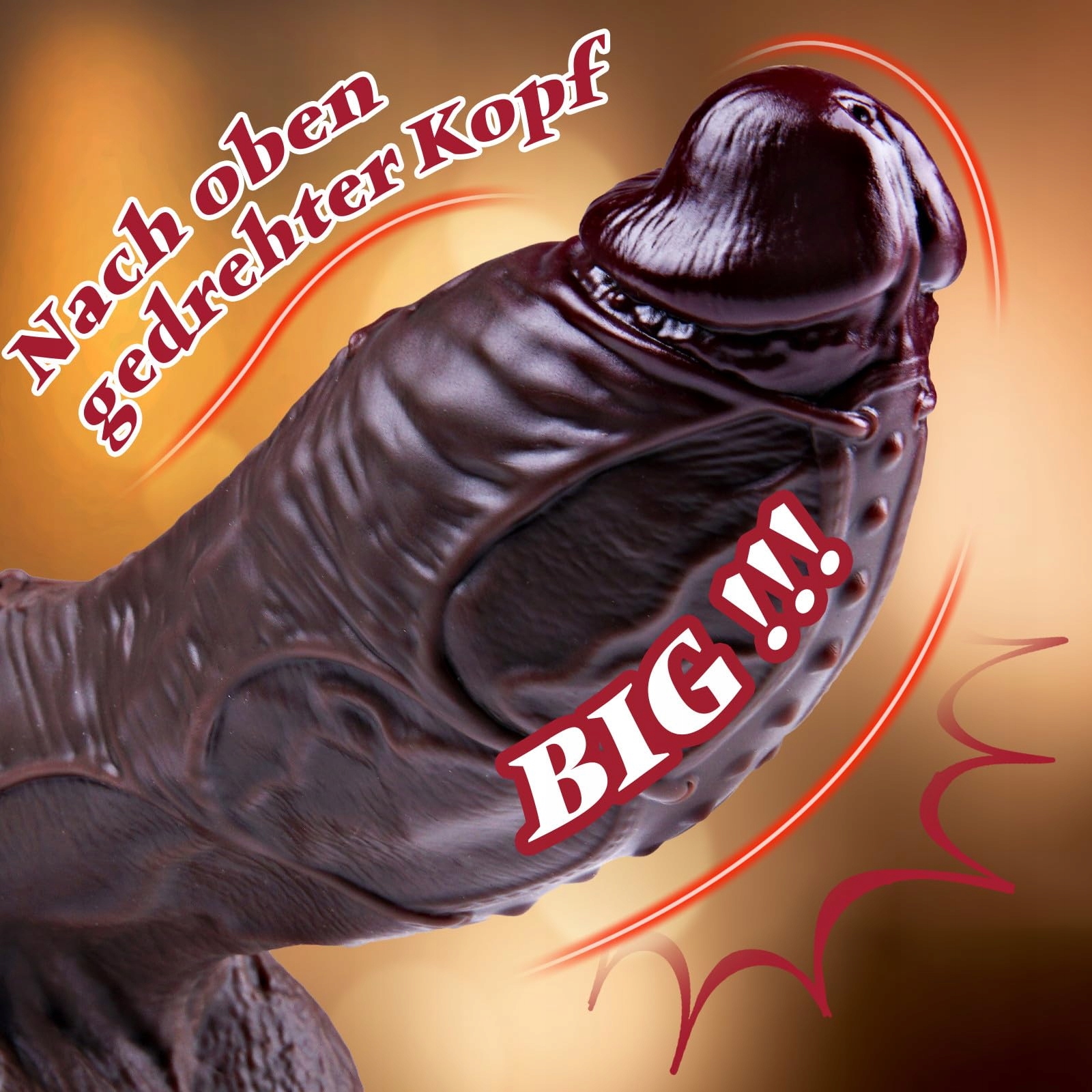 XXL REALISTYCZNY CZARNY DILDO 26,5 CM Z PRZYSSAWKĄ DLA DOŚWIADCZONYCH — miniatura 3