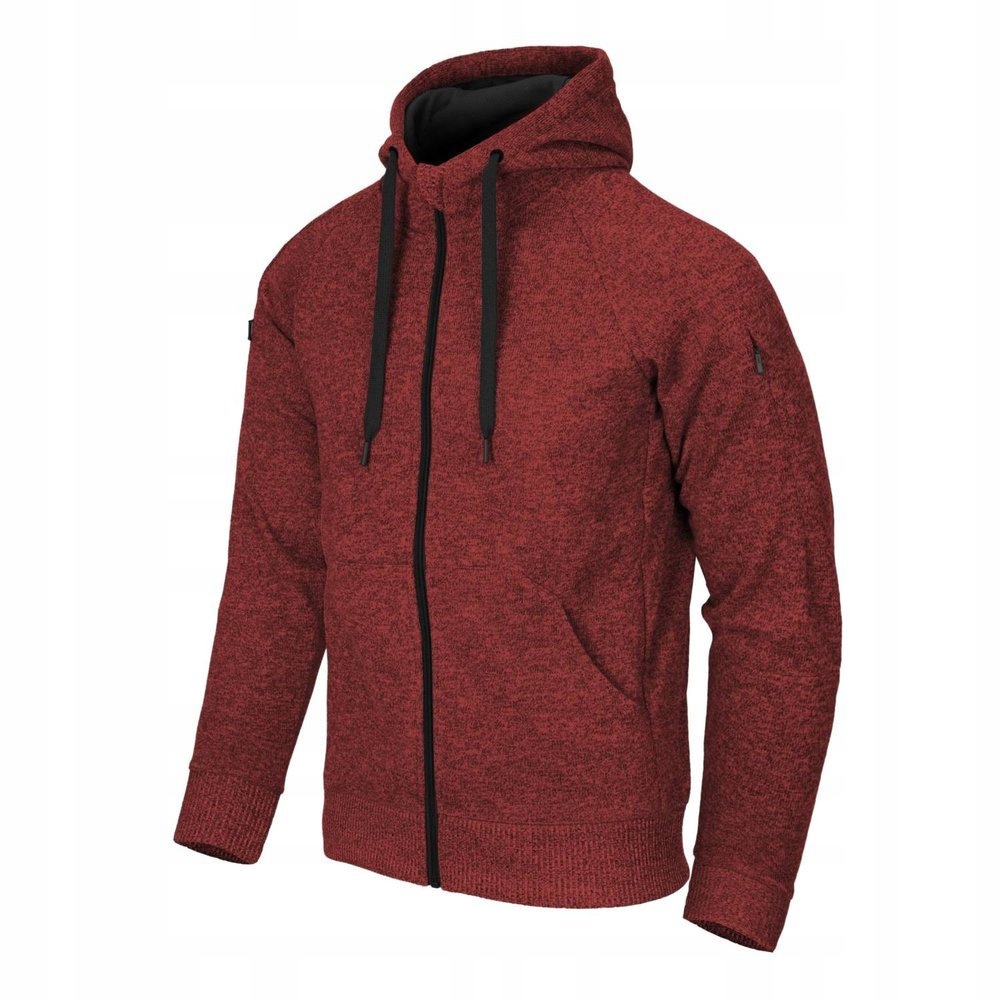 Helikon Bluza z kapturem Covert Tactical Hoodie Fullzip Czerwony melanż Bl-