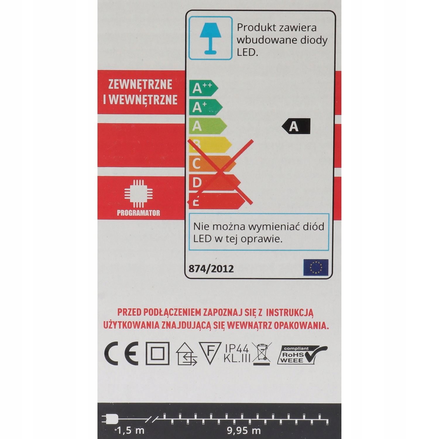 Lampki choinkowe 200 led z programatorem Stan opakowania oryginalne