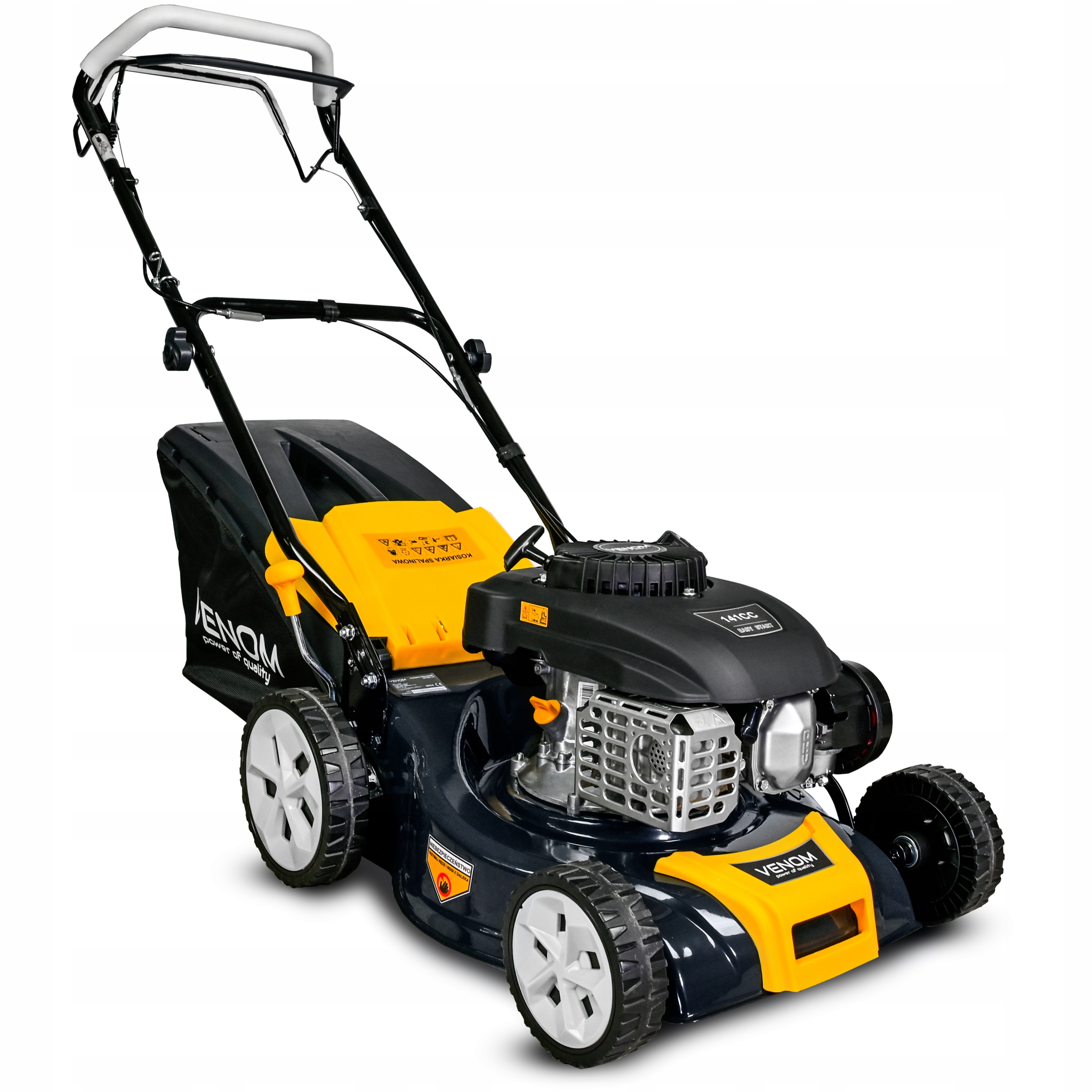 MOCNA KOSIARKA SPALINOWA VENOM 41CM POTĘŻNY SILNIK Z NAPĘDEM ZESTAW 9W1 XXL Szerokość koszenia 41 cm