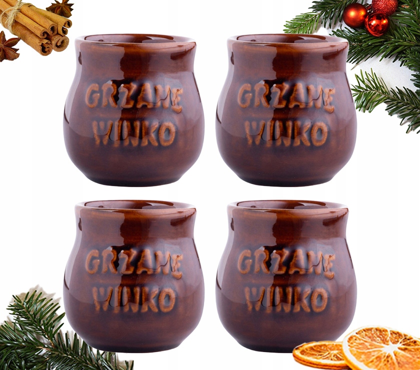 

Kubek Do Grzanego Wina Grzańca Kamionka Zestaw x4