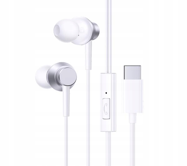 Słuchawki przewodowe Baseus Encok CZ11 Dokanałowe USB-C Mikrofon Białe