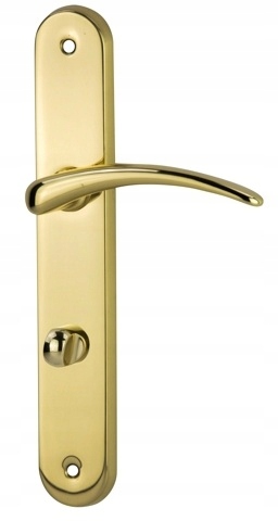 Vds Mosadzná kľučka Miriam zlatá lesklá 72 s zlatým Wc zámkom