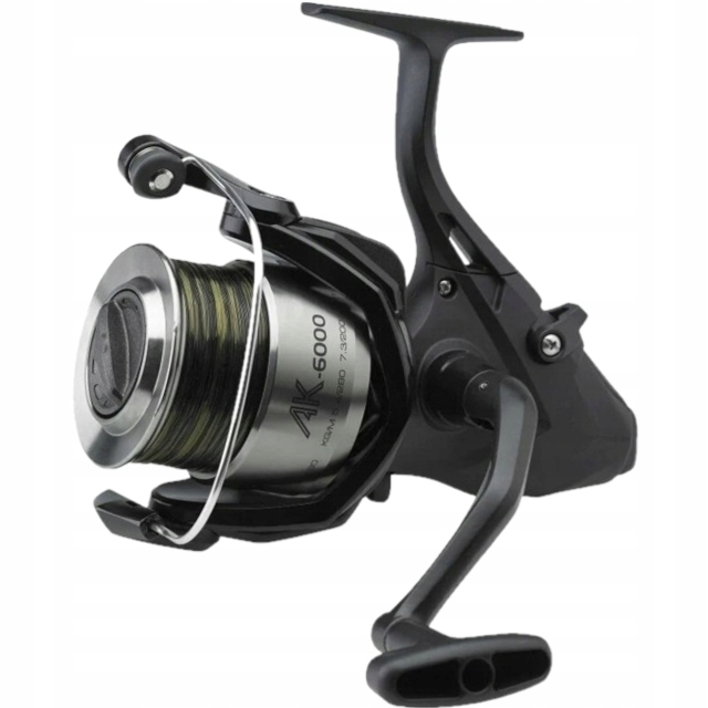 Kołowrotek Okuma AK-6000 karpiowy 4.5:1 wolny bieg 1BB+1RB nawinięta żyłka