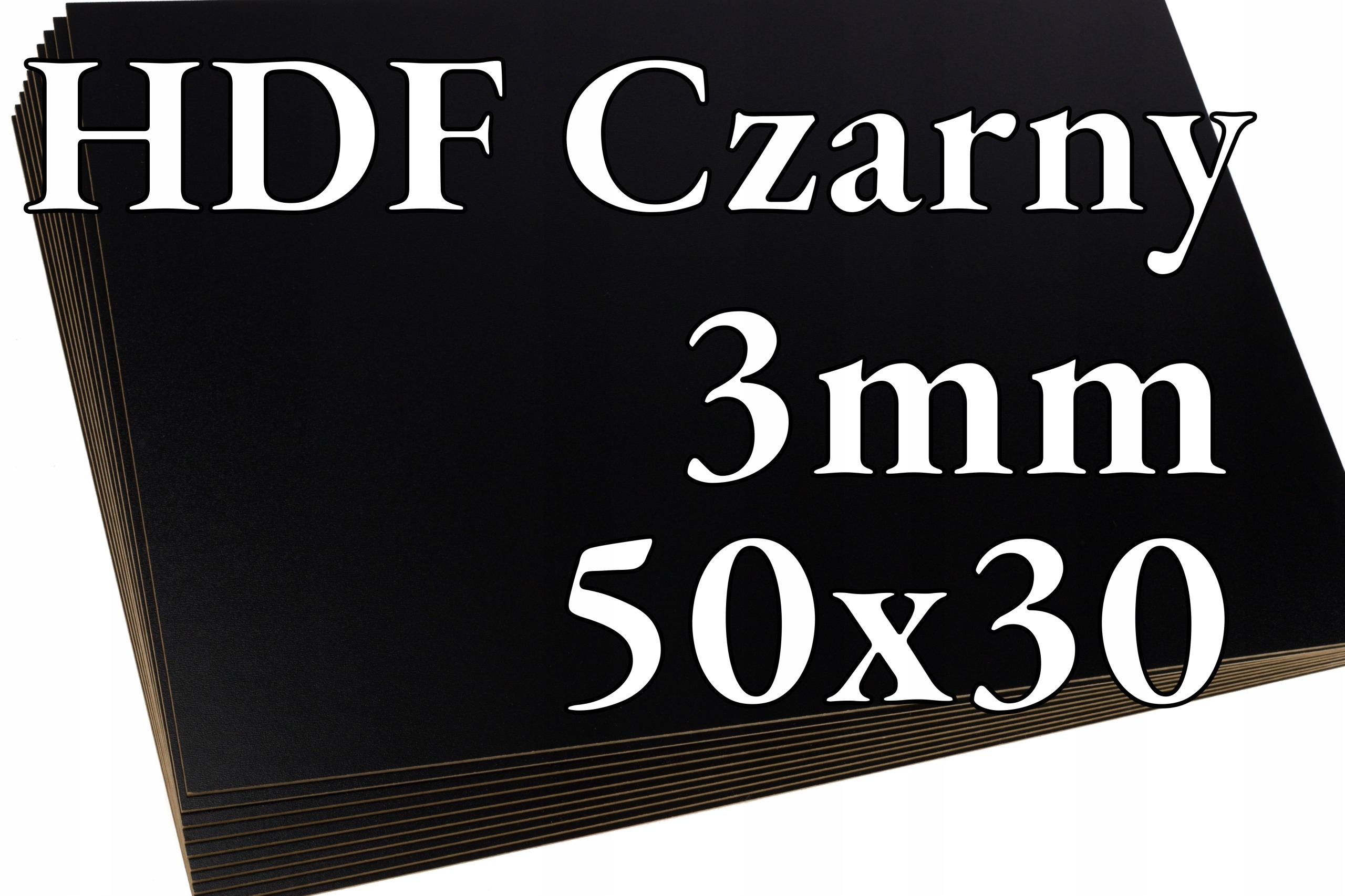 

10x Hdf Czarny 3mm 50x30cm do cięcia laser