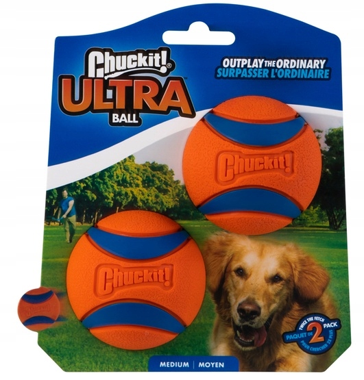 Míček Pro Psy Gumový Odolný Chuckit Ultra Ball Velikost M 2BALENÍ