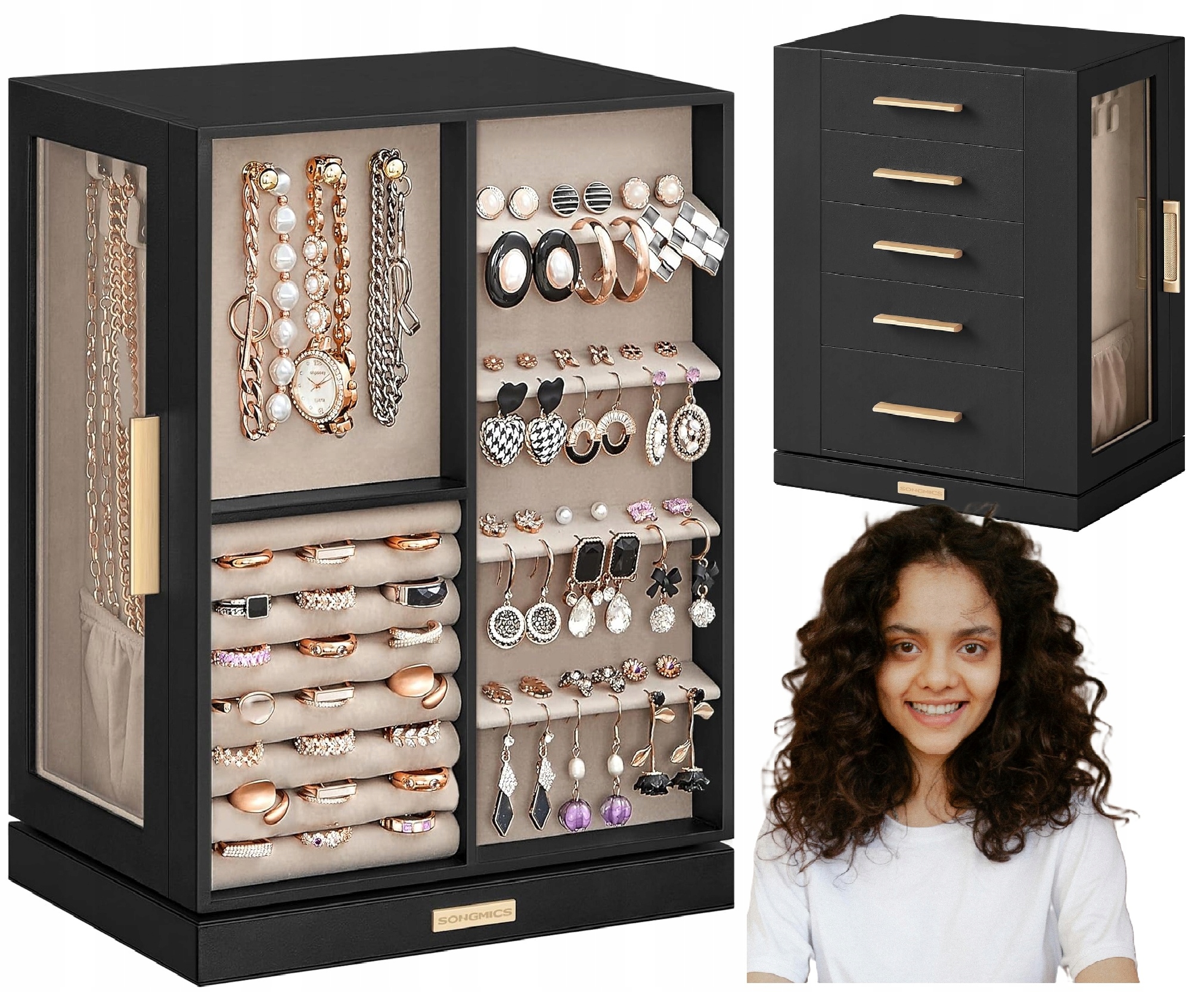 Šperkovnice Na Bižuterii Otočná Vitrína Organizér Skladování Šperků
