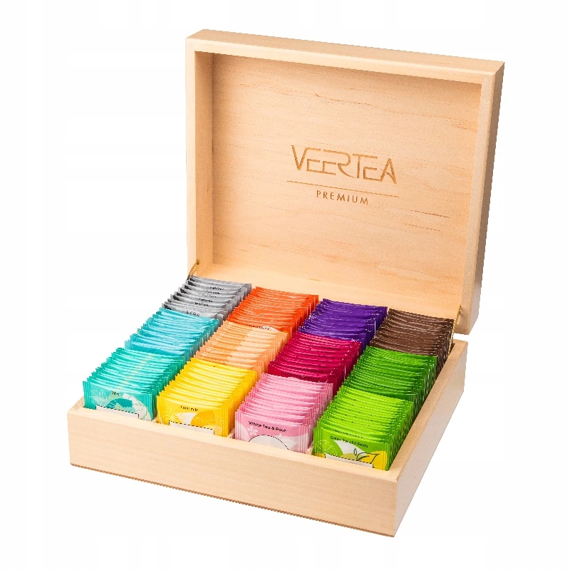 Zestaw Herbat Veertea w Drewnianej Zamykanej Skrzynce 180 saszetek