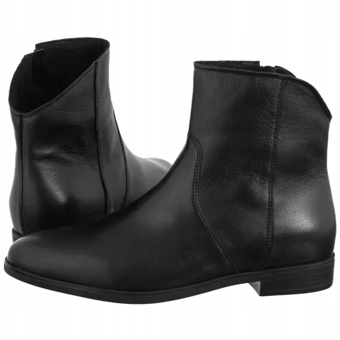 Dámské Kožené Boty Kotníkové Boty Ryłko Černé 2BVM4
