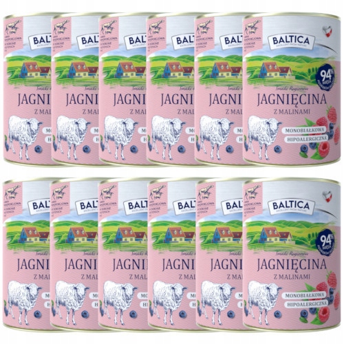 Baltica Karma mokra Jagnięcina z malinami 12x400g