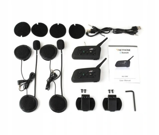 2X INTERKOM MOTOCYKLOWY EJEAS V6 PRO DO 6 KIER. Model V6 PRO