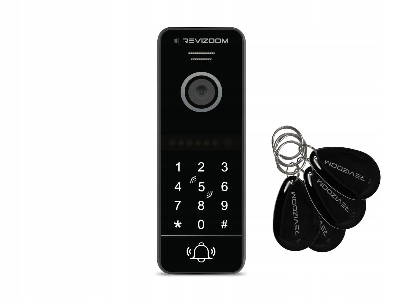 ZESTAW WIDEODOMOFON REVIZOOM MONITOR 10" STACJA BRAMOWA SZYFRATOR APKA WIFI Kamera w panelu zewnętrznym Bez regulacji