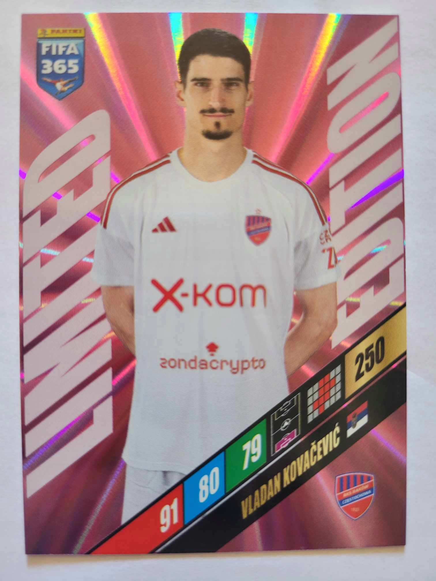 Fifa 365 2024 Panini limited Vladan Kovacevic Raków Częstochowa